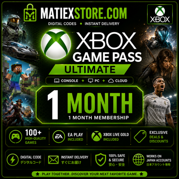 Xbox Game Pass | JP - Xbox Game Pass Ultimate: 1 Month Subscription
